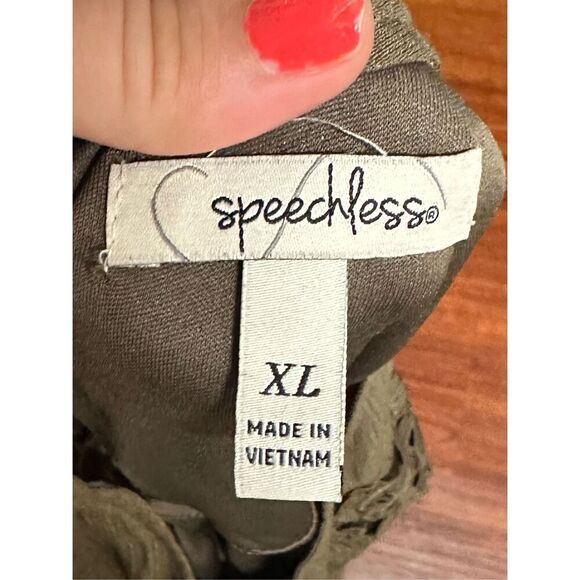 Speechless Olive Green Sleeveless Dress size XL - Picture 6 of 9